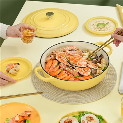 Hot Sale kleurrijke geëmailleerde gietijzeren kookpot